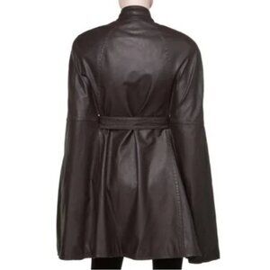 NEW LEON MAX Women's Genuine Leather Jacket With Cape S28/80